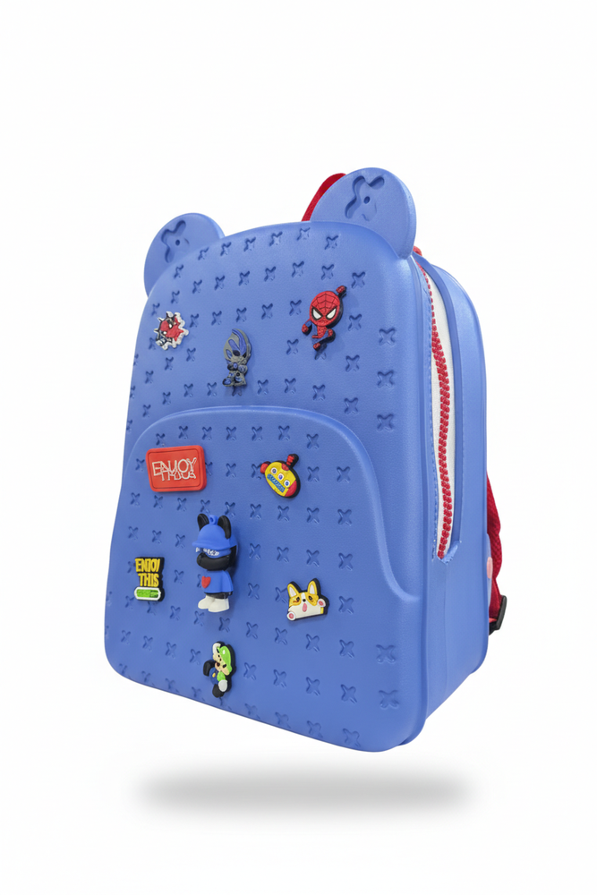 Kids Cartoon School Backpack – Blue