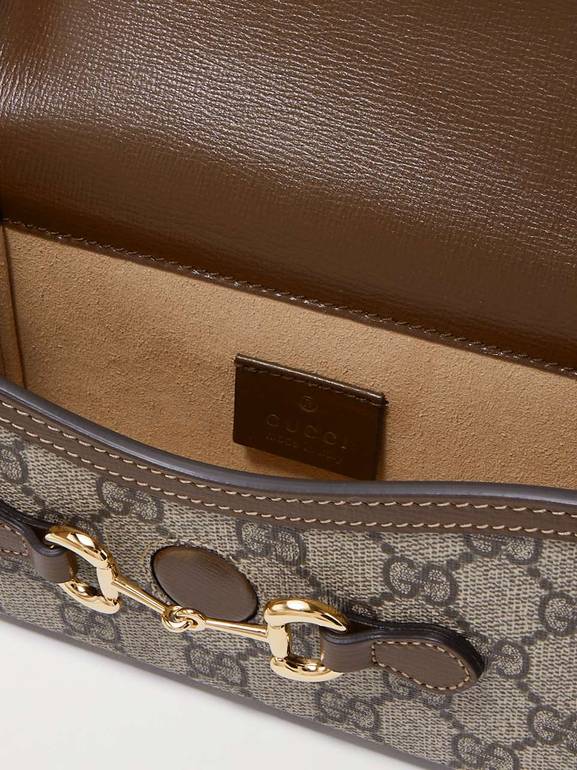 Gucci Horsebit GG Canvas Mini Shoulder Bag – Beige & Brown