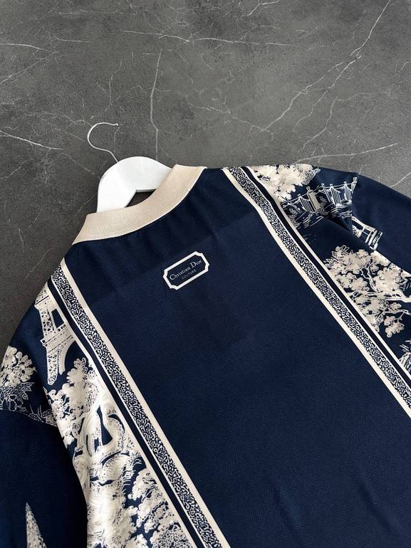 Paris Air Dior Polo Shirt – Navy Blue