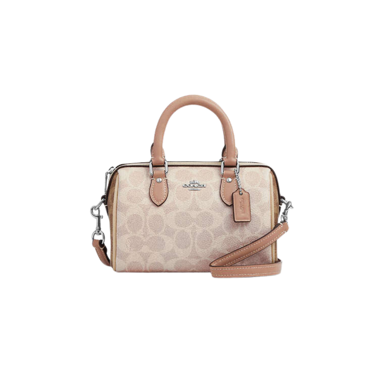 شنطة يد COACH ميني بنقشة Signature – بيج
