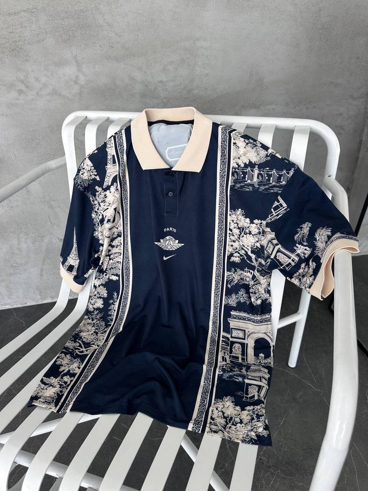 Paris Air Dior Polo Shirt – Navy Blue