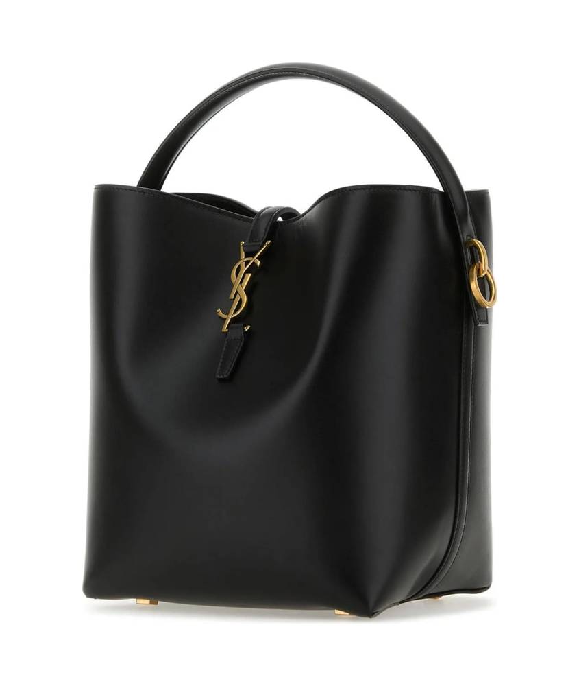 شنطة يد Saint Laurent بتصميم Bucket مع مقبض علوي – أسود