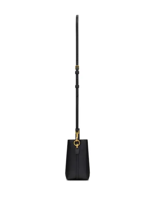 شنطة يد Saint Laurent بتصميم Bucket مع مقبض علوي – أسود