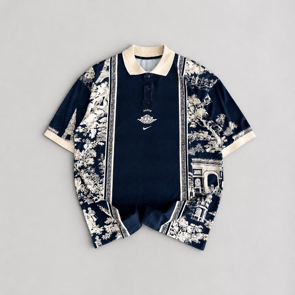 Paris Air Dior Polo Shirt – Navy Blue