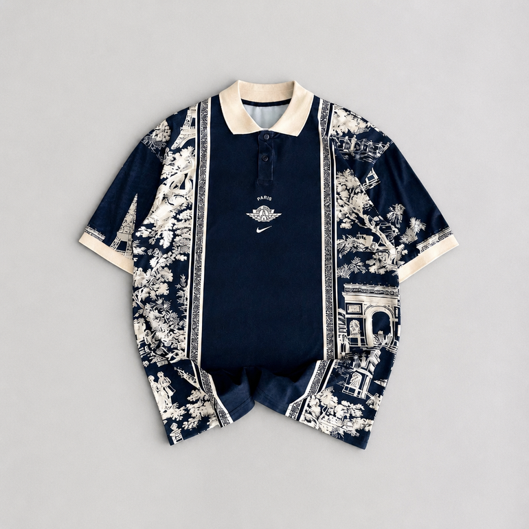Paris Air Dior Polo Shirt – Navy Blue
