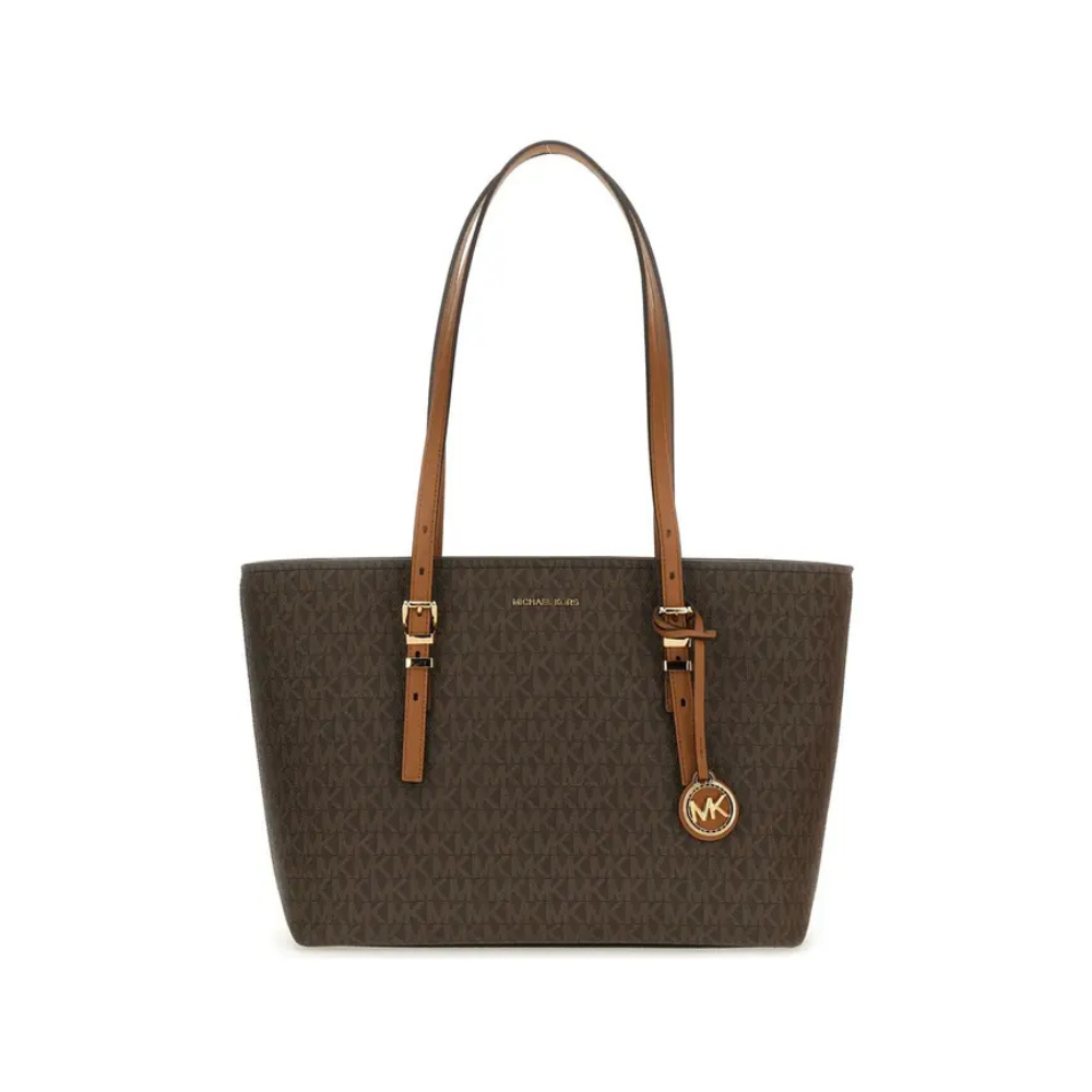 شنطة كتف Michael Kors بنقشة MK Monogram – بني