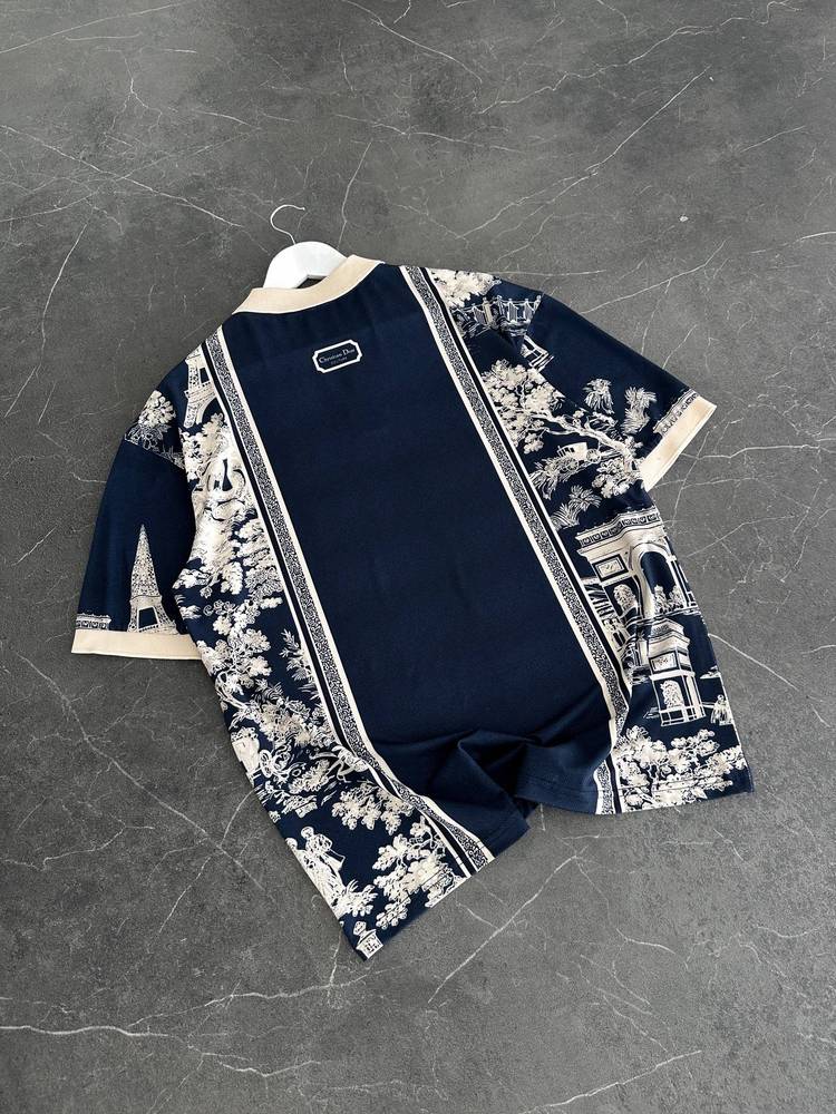 Paris Air Dior Polo Shirt – Navy Blue