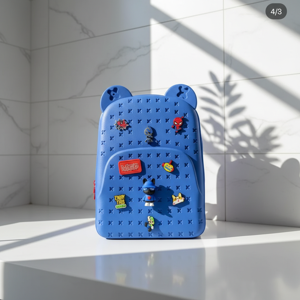 Kids Cartoon School Backpack – Blue