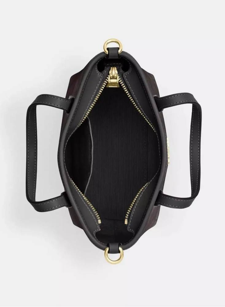 شنطة يد نسائية COACH ميني بنقشة Signature – بني