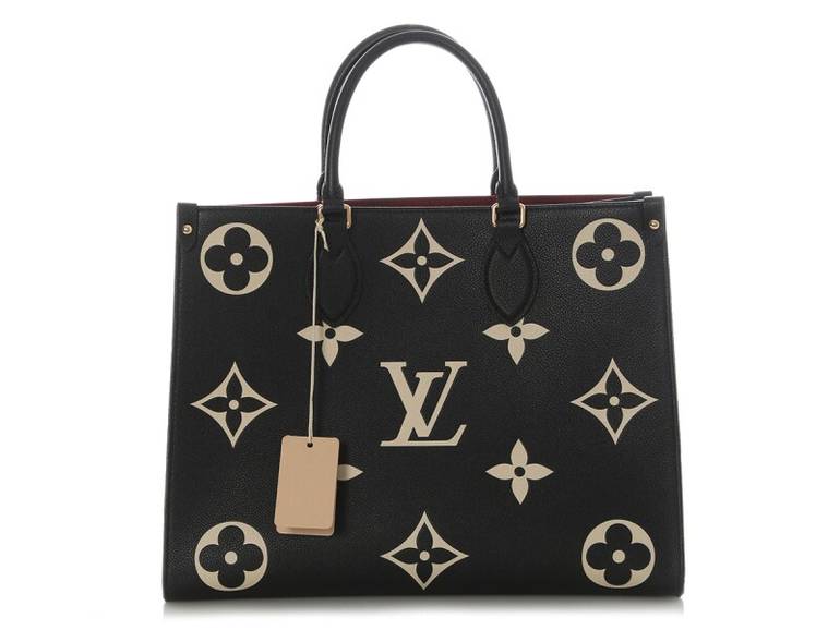 Louis Vuitton OnTheGo Tote Bag – Black / Beige
