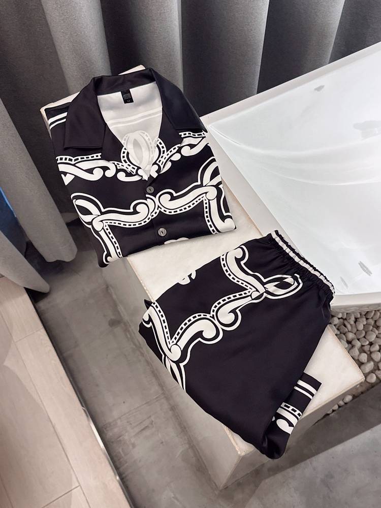 Monte Carlo Luxury Pajama Set – Black & White women’s men’s