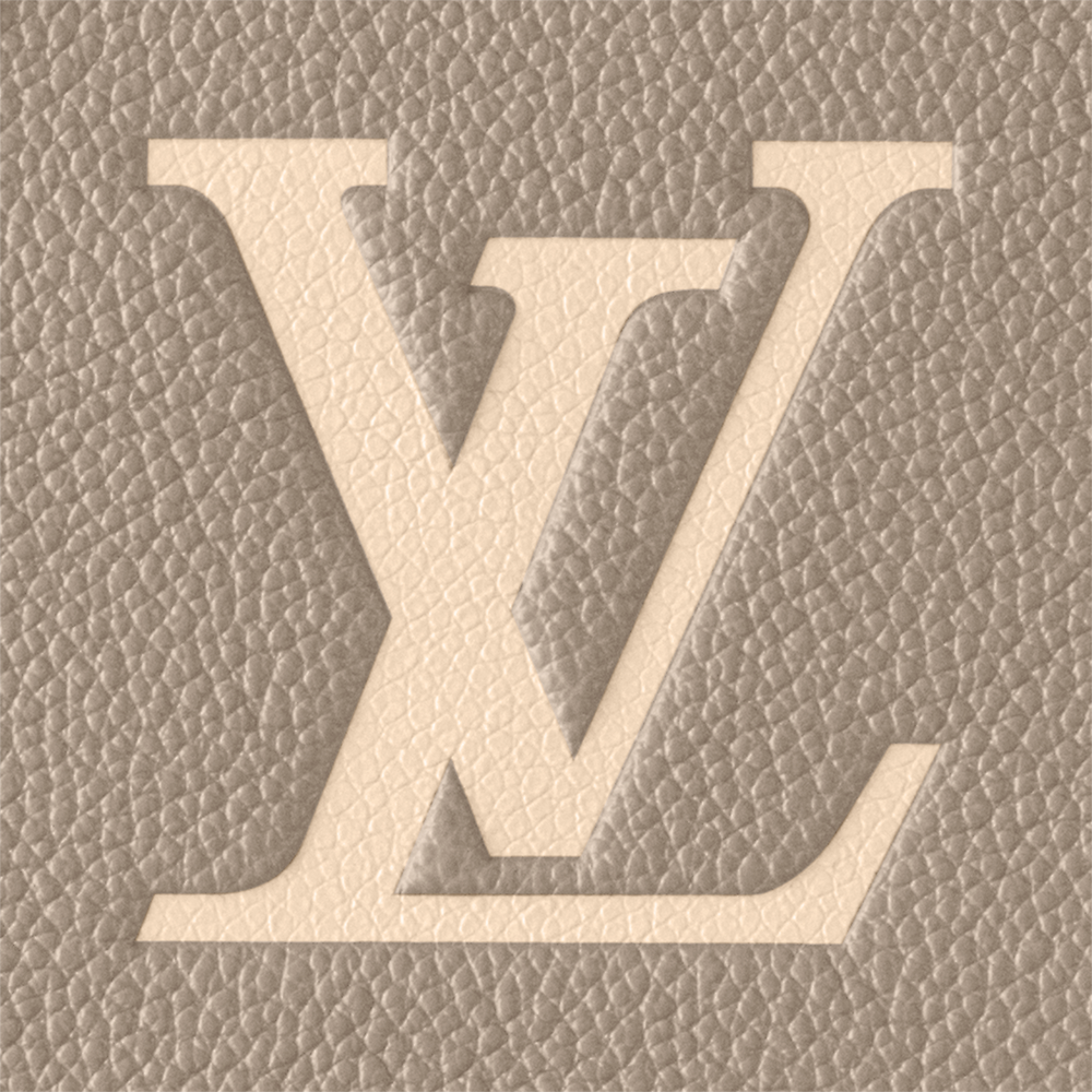 شنطة يد Louis Vuitton بنقشة Monogram Empreinte ومقبض علوي – بيج