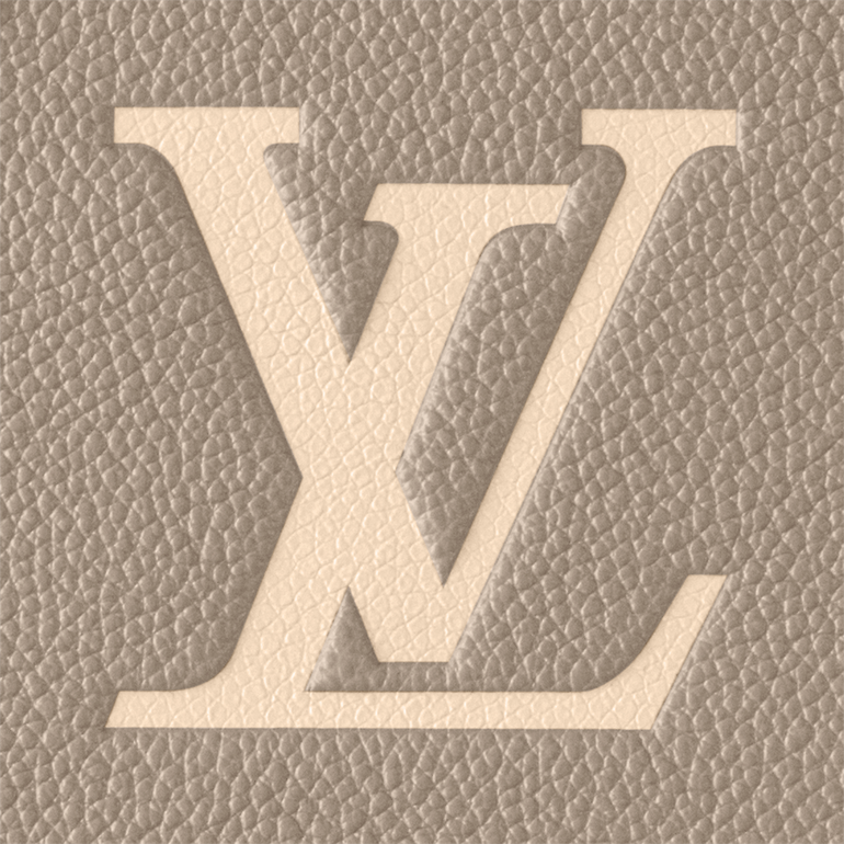 شنطة يد Louis Vuitton بنقشة Monogram Empreinte ومقبض علوي – بيج