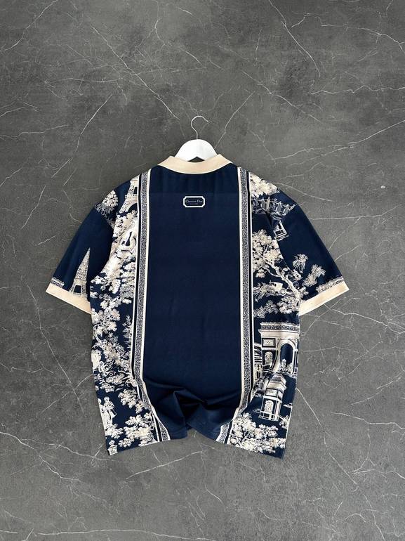 Paris Air Dior Polo Shirt – Navy Blue