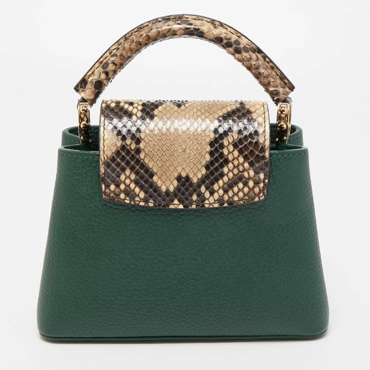 شنطة يد Louis Vuitton Capucines بتصميم فاخر ومقبض علوي – أخضر