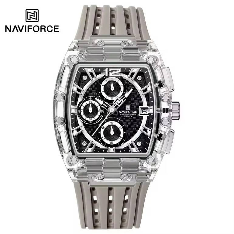 NAVIFORCE Men’s Watch – Modern Transparent Design