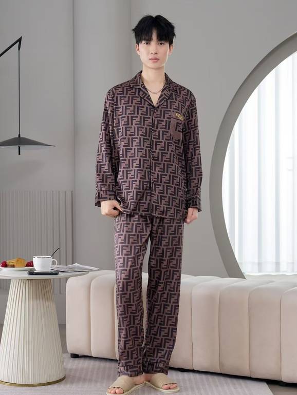 Luxury Couple Pajama – Brown Monogram Inspired by Fendi