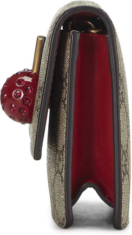 Gucci GG Supreme Cherry Mini Chain Bag – Beige