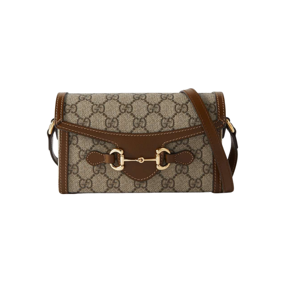 Gucci Horsebit GG Canvas Mini Shoulder Bag – Beige & Brown