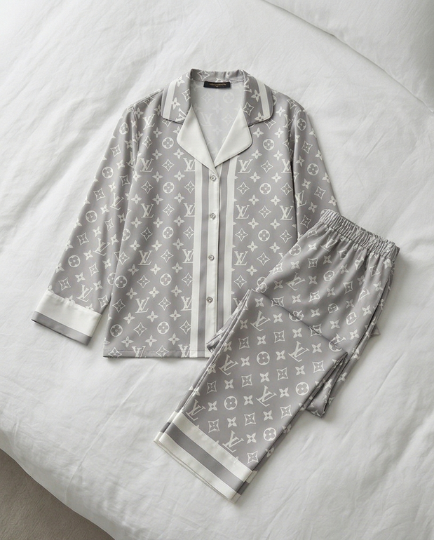 Luxury Monogram Pajama – Silver