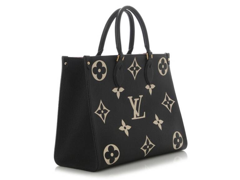 Louis Vuitton OnTheGo Tote Bag – Black / Beige