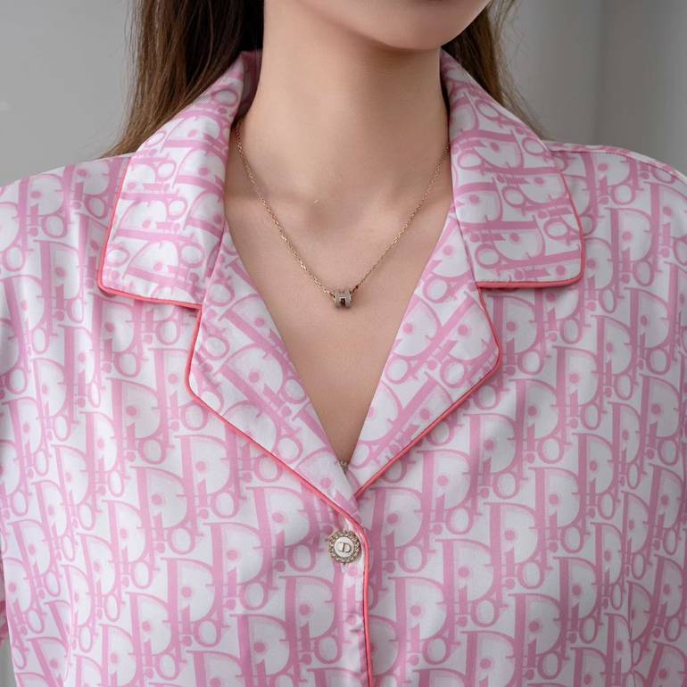 Luxury Women Pajama – Pink Monogram Inspired by Dior
