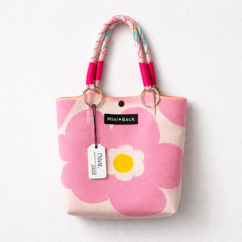 Pink Floral Canvas Tote Bag for Women – Stylish Summer Design