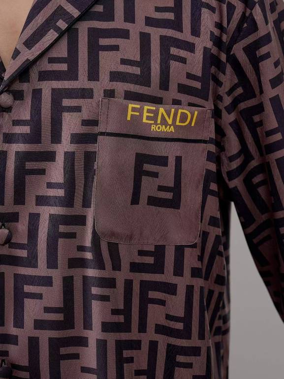 Luxury Couple Pajama – Brown Monogram Inspired by Fendi