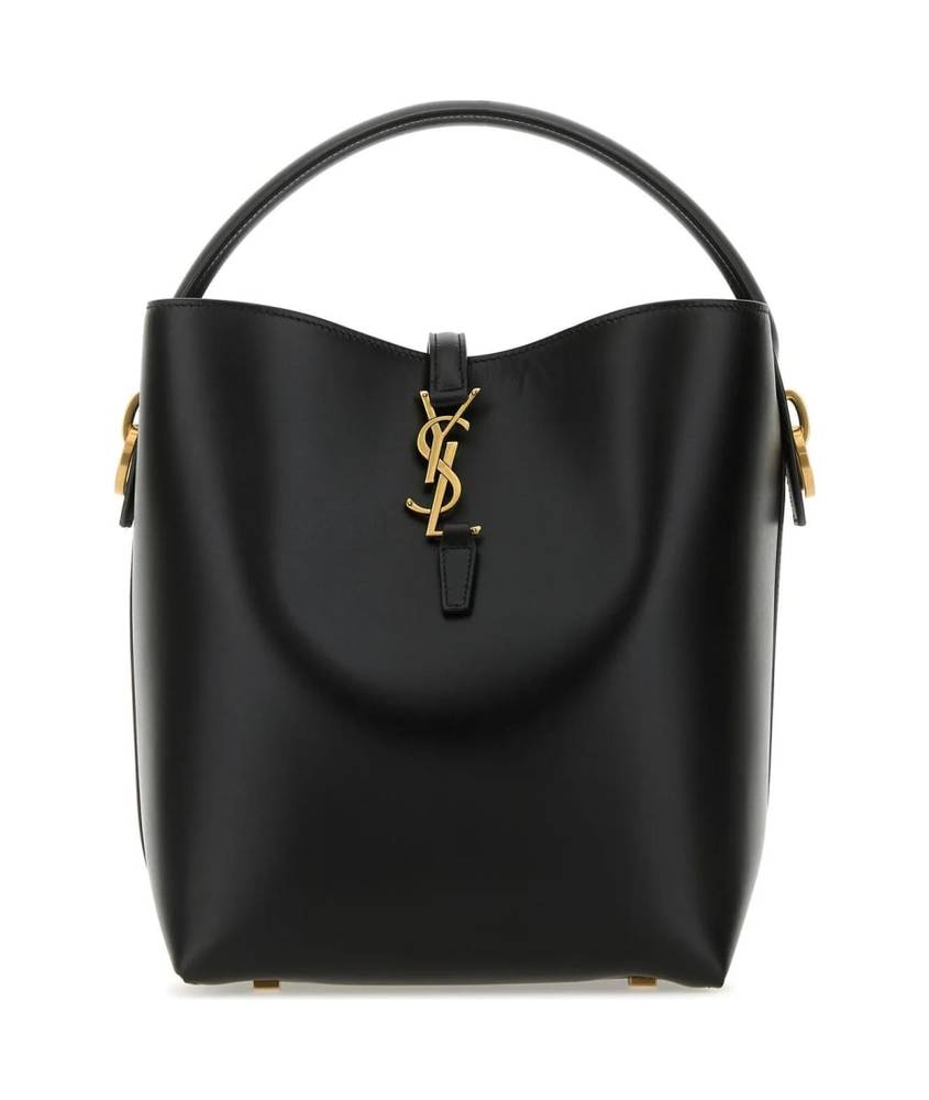 شنطة يد Saint Laurent بتصميم Bucket مع مقبض علوي – أسود