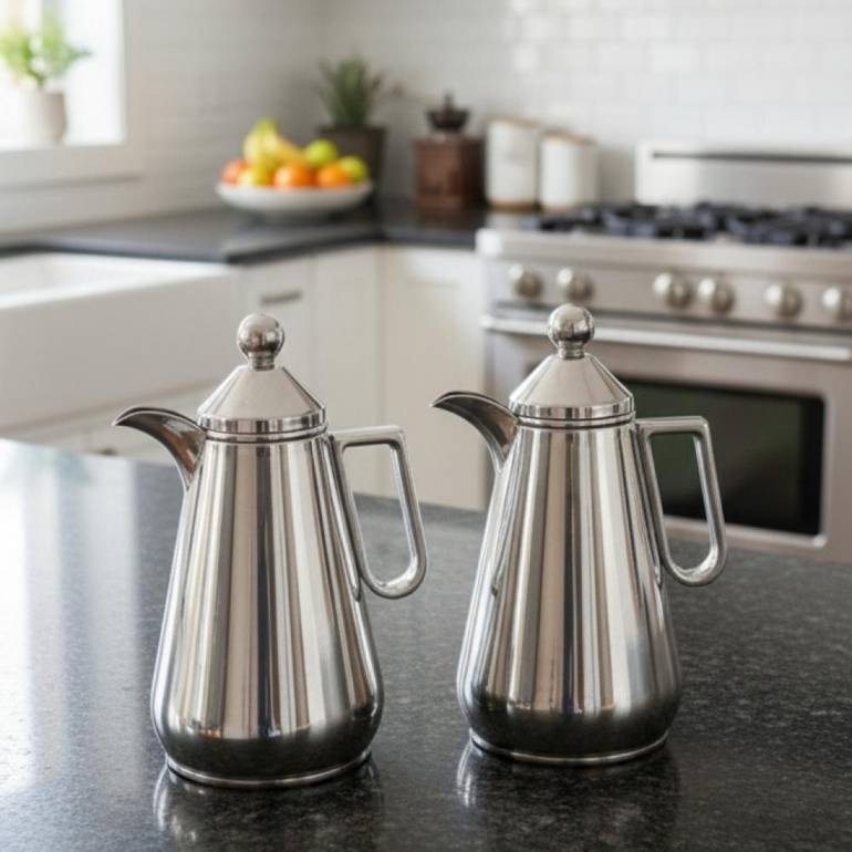 Tea & Coffee Thermos Set - Silver Gold | Lavera Home