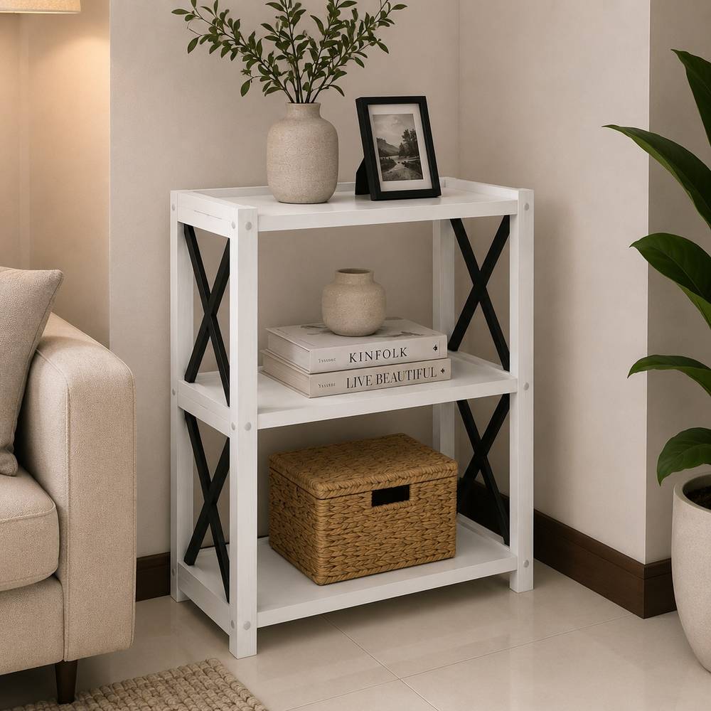 رف تخزين مكتبي بتصميم عصري أنيق - ابيض – White Modern Office Storage S
