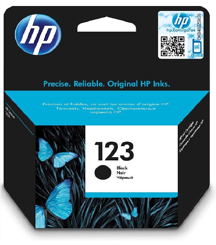 خرطوشة حبر أصلية سوداء HP 123