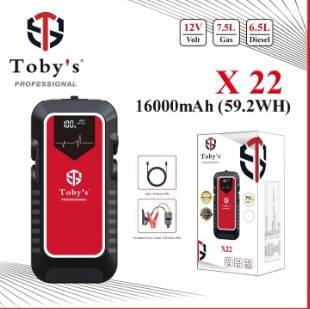 اشتراك سيارة متنقل توبي X22 بقوة 16000mAh - للمحركات الكبيرة بنزين وديزل