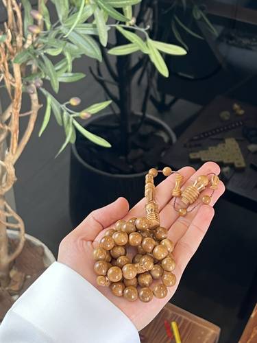 خشب كوك نقش يدوي بالتمليكة 12 ملي دائري