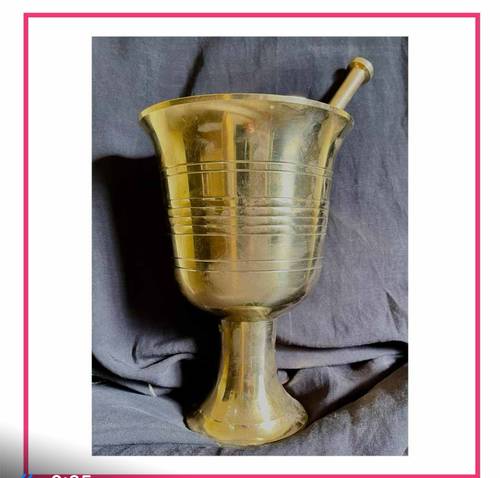 نجر رنان من النحاس متوسط الحجم Copper mortar and pestle