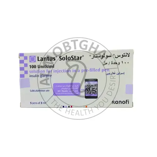 قلم لانتوس سولو ستار 100 وحده/ مل - علاج السكري - 5 قلم - 3 مل