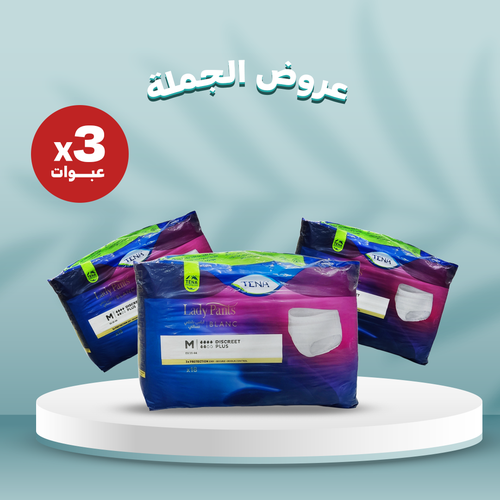 تينا - ليدي بانتس بلص ديسكريت - وسط - كرتون - 3 عبوات - 18قطعة للعبوة
