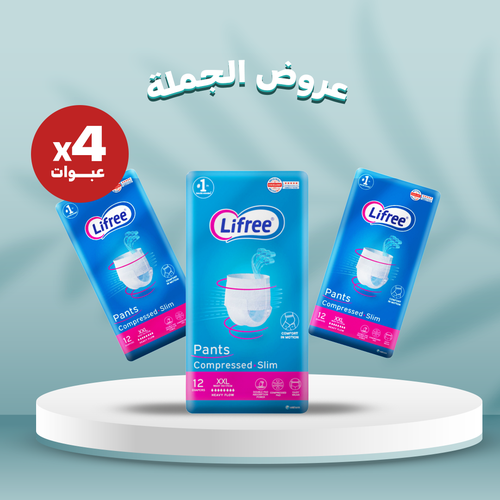 ليفرى - حفائض كلوت غزير- كبير جدا جدا -  كرتون - 4 عبوات - 12قطعة للعبوة