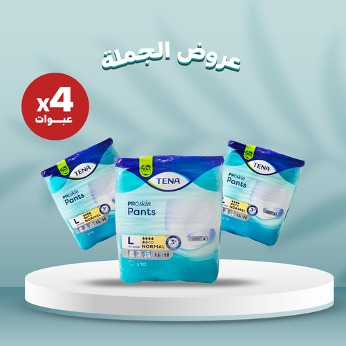 تينا - بانتز نورمال رجالى وحريمى - كرتون - 4 عبوات - لارج - 10قطع