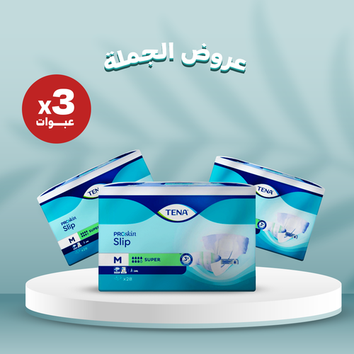 تينا - سليب سوبر وسط - كرتونة - 3 عبوات - 28قطعة للعبوة