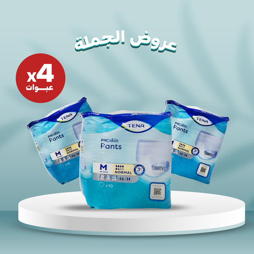 تينا - بانتز نورمال - وسط - كرتون - 4 عبوات - 10 قطع للعبوة