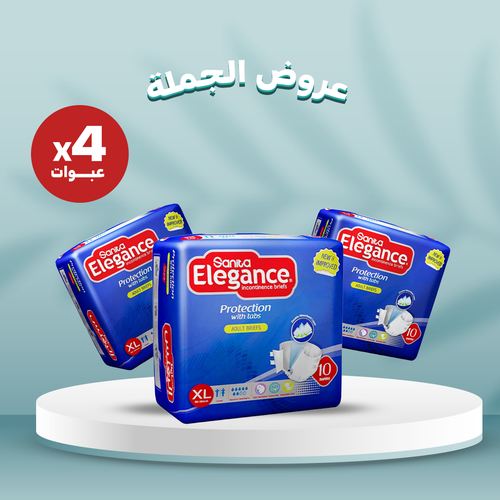 سانيتا اليجانس  - حفائض  - كبير جدا - كرتون - 4 عبوات - 10قطعة للعبوة