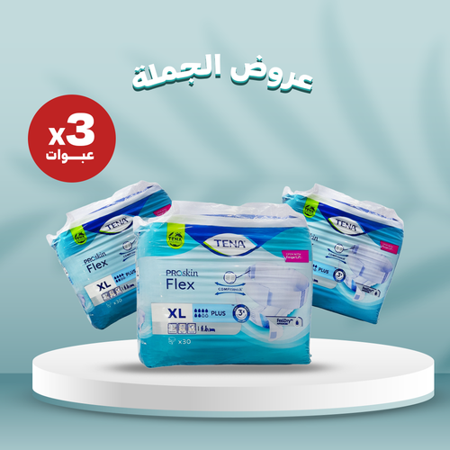 تينا - فلكس بلص - اكس لارج - كرتون - 3 عبوات - 30 قطعة للعبوة
