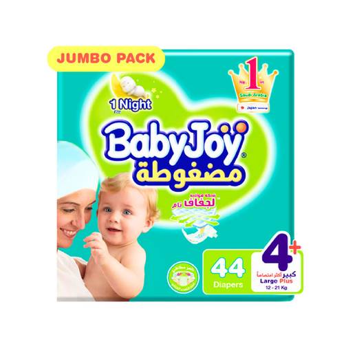 بيبى جوى - حفائض اطفال - رقم 4+ - 44 حفاضه