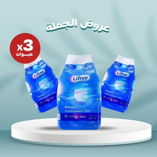 ليفرى  - حفائض كلوت عادي - كبير جدا -  كرتون - 3 عبوات - 16قطعة للعبوة