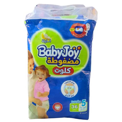 بيبي جوي كلوت - مقاس 5 - عبوة جامبو 36 قطعة