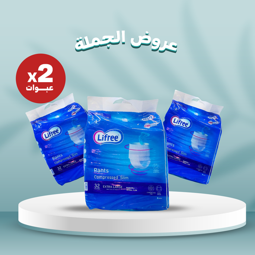 ليفرى - حفائض كيلوت عادى - كبير جدا - كرتون - 2 عبوة - 32قطعة للعبوة