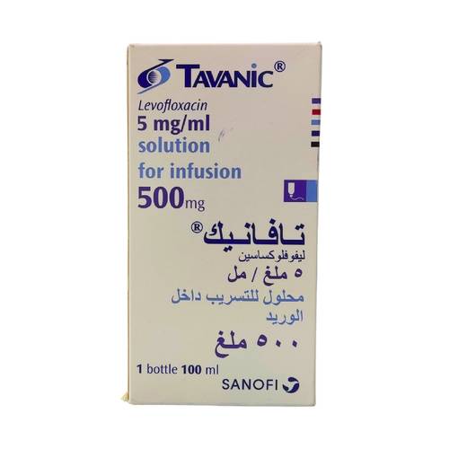 تافانيك - ليفوفلوكساسين - ملغم/1 مل محلول وريدي - 1 قارورة / 100 مل