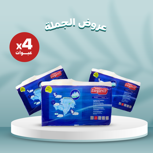 سانيتا اليجانس  - حفائض  - وسط - جامبو كرتون-  4 عبوات - العبوه 22 قطعه
