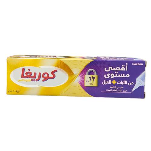 كوريجا - كريم تثبيت الأقواس الفكيّة ماكس هولد + مع الختم - 40 جم